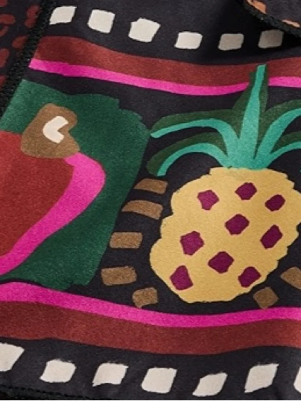 NEW RARE FARM Rio Tropycalia Towel w/ Strap Tropical Bird Leopard Fruit 39 x 59